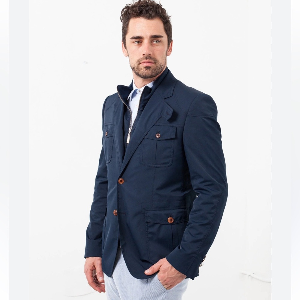 Circle of Gentlemen Milward Blazer Blue Removable Faux Jacket